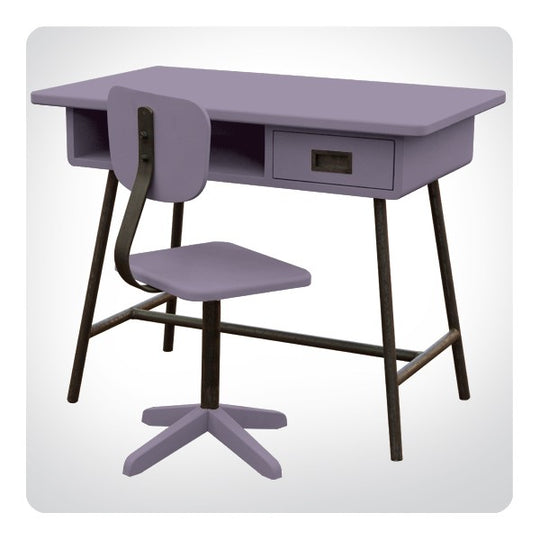 Laurette Bureau La Classe Desk and Chair Purple (Pre-Order; Est. Delivery in 3-4 Months)