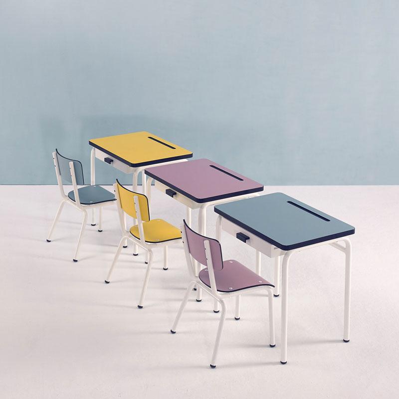 Les Gambettes Romy Elementary Desk Light Grey