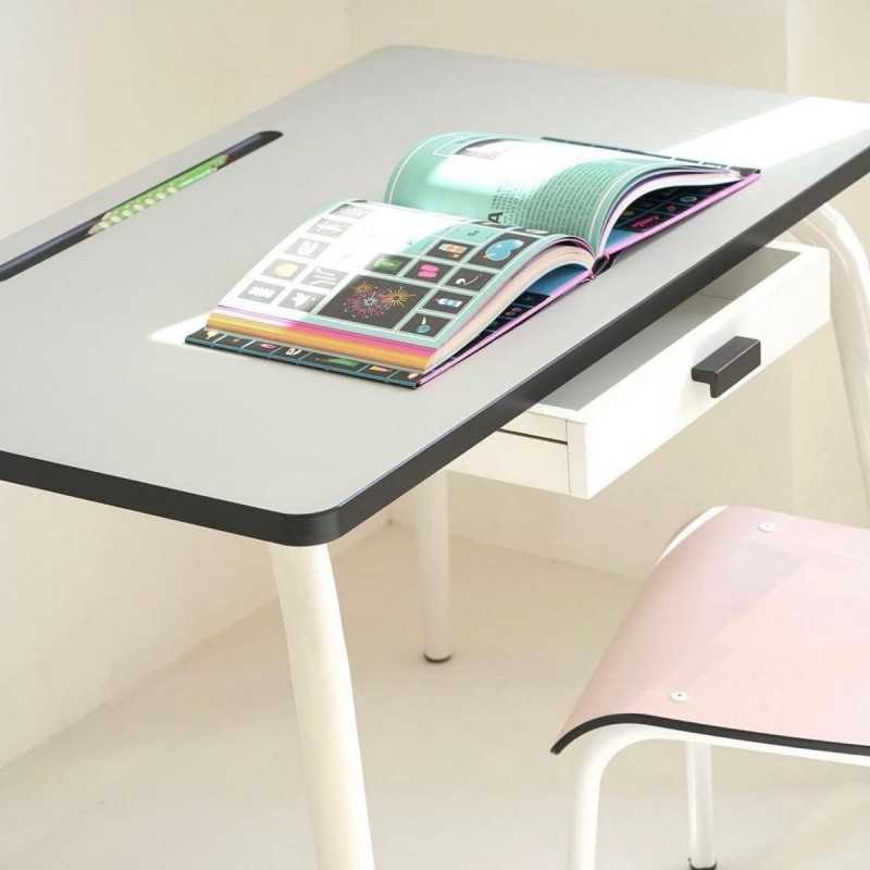 Les Gambettes Romy Elementary Desk Taupe (Pre-Order; Est. Delivery in 6-10 Weeks)