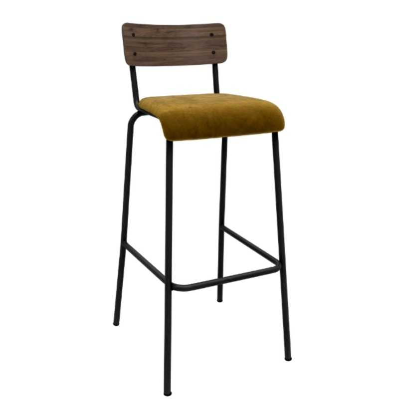 Les Gambettes Suzie Bar Chair Oak & Yellow