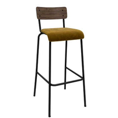 Les Gambettes Suzie Bar Chair Oak & Yellow