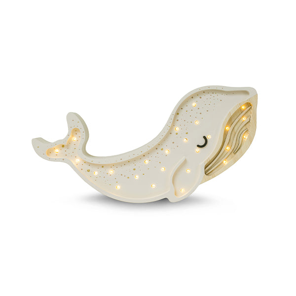 Little Lights Whale Lamp - Albino White (Pre-Order; Est. Delivery in 4-8 Weeks)