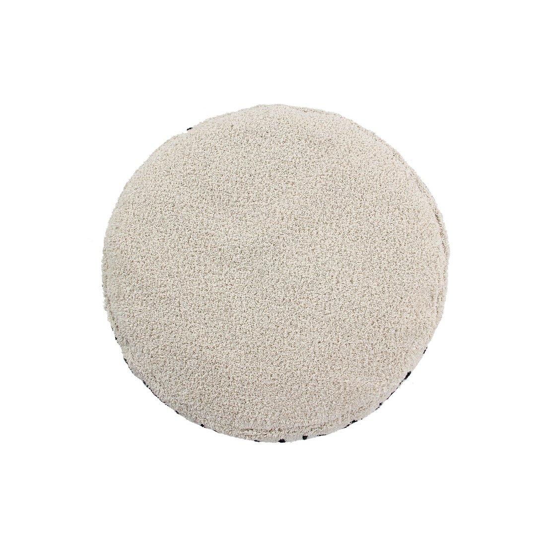 Lorena Canals ABC Natural Black Machine Washable Pouffe (Pre-Order; Est. Delivery in 4-8 Weeks)