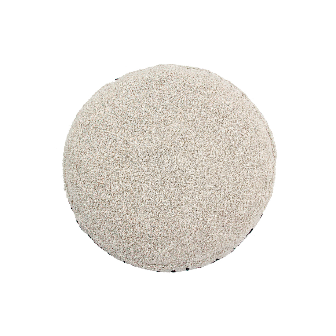 Lorena Canals ABC Natural Black Machine Washable Pouffe