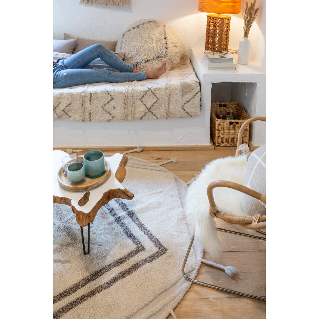 Lorena Canals Bohemian Classics Bereber Soul Woolable Machine Washable Pouffe (Online Exclusive)