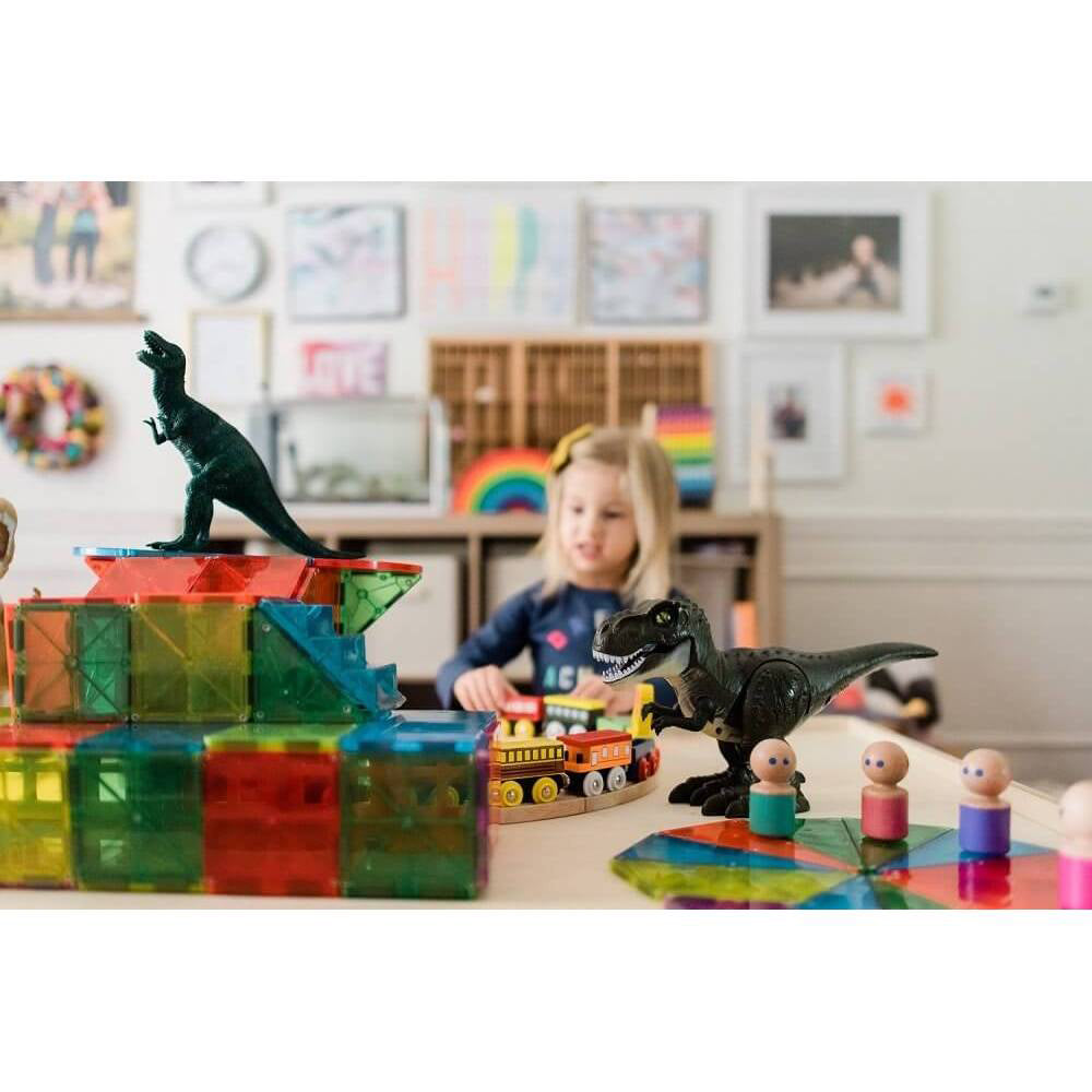 Magna-Tiles Metropolis 110-Delige Set - Magnetische Bouwstenen Met Neon Kleuren En Bewegende Onderdelen