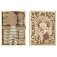 Maileg Baby Mouse, Sleepy/Wakey In Mathcbox Boy