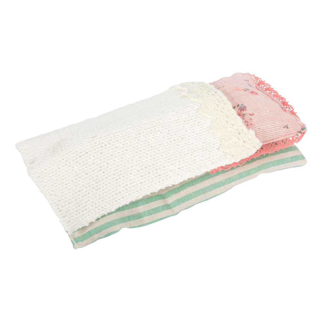 maileg-bed-linen-for-micro-pram-knitted-1