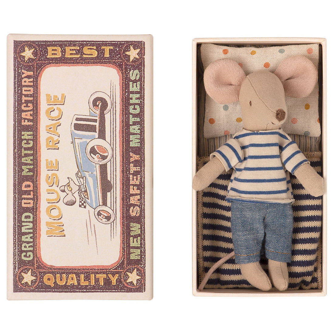 Maileg Big Brother Mouse In Matchbox