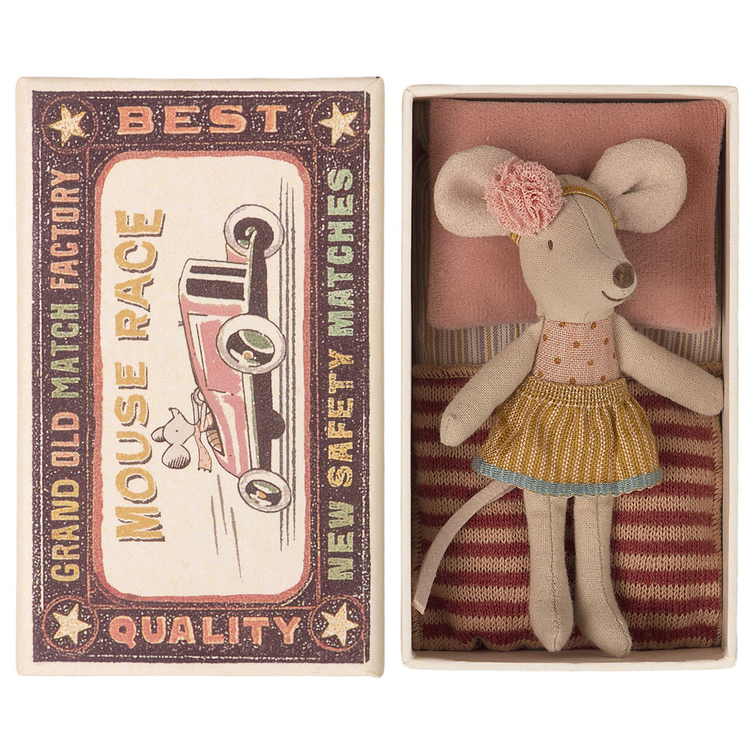 Maileg Little Sister Mouse In Matchbox