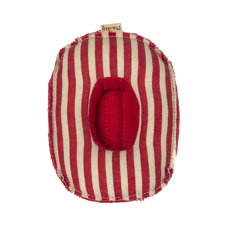 Maileg Rubber Boat, Small Mouse - Red Stripe