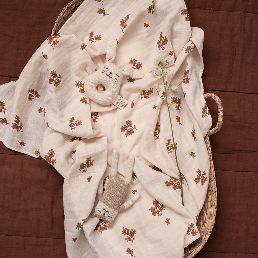 Main Sauvage Muslin Swaddle Blanket - Airelles