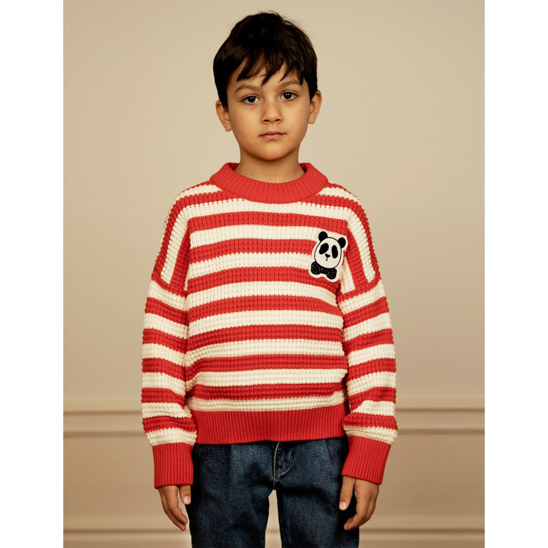 Mini Rodini Panda Knitted Sweater Red – Petit Bazaar