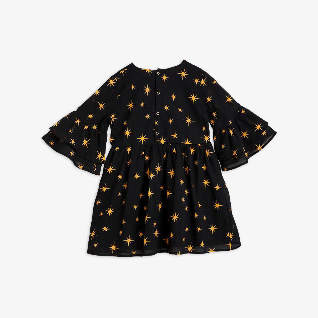 Mini Rodini Stars Woven Flared Sleeve Dress Black – Petit Bazaar