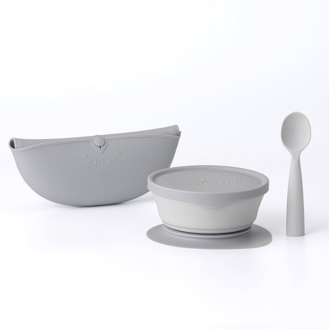 miniware-first-bite-deluxe-set-silicone-bib-cereal-bowl-silicone-lid-training-spoon-detachable-suction-foot-in-grey-mnwr-mwfbdgg- (1)