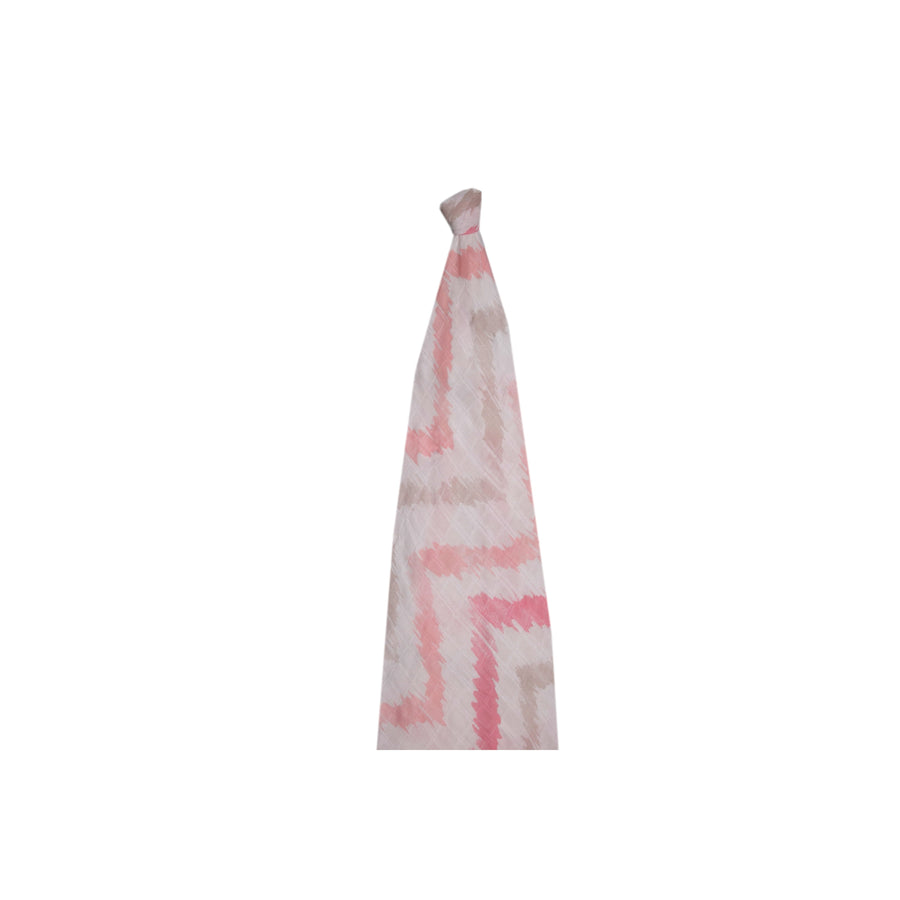 Momeasy Bamboo Swaddling Blanket (Single Pack) - 100x120cm - Pink Chevron