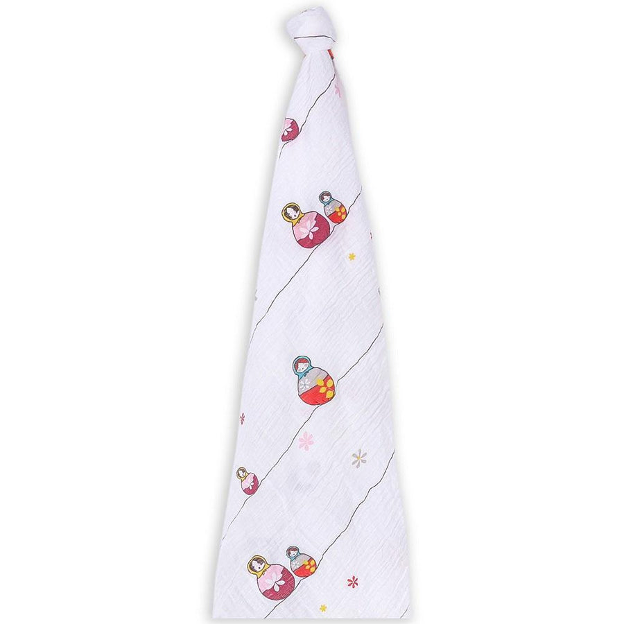 Momeasy Cotton Swaddling Blanket (Single Pack) - 100x120cm - Matryoshka