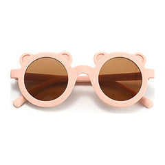 my little sunnies round bear sunglasses soft pink matte myls-roundbear-sp