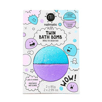 Nailmatic Kids Colouring Bath Bomb for Kids - Twin Bath Bomb - Blue and Violet