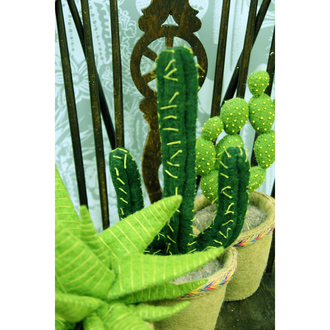 Fiona Walker England DK Green Cactus in Pot