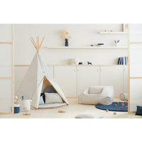 nobodinoz Arizona Tipi Blue Thin Stripes/Natural