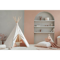 nobodinoz Arizona Tipi Taupe Stripes/Natural