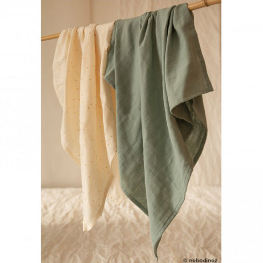 nobodinoz Butterfly Swaddle Eden Green