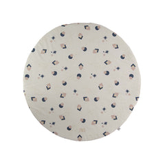 nobodinoz Full Moon Round Playmat Night Blue Eclipse/Natural
