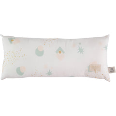 nobodinoz Hardy Long Cushion Aqua Eclipse / White