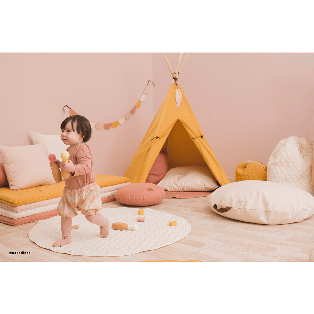 nobodinoz tent nobodinoz Nevada Teepee Farniente Yellow – Petit Bazaar