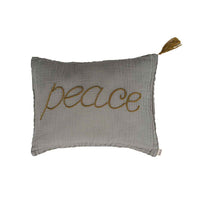 Numero 74 Cushion Cover Message Pastel Silver Grey Peace