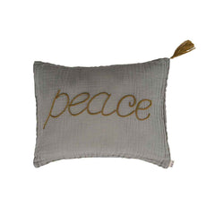Numero 74 Cushion Cover Message Pastel Silver Grey Peace
