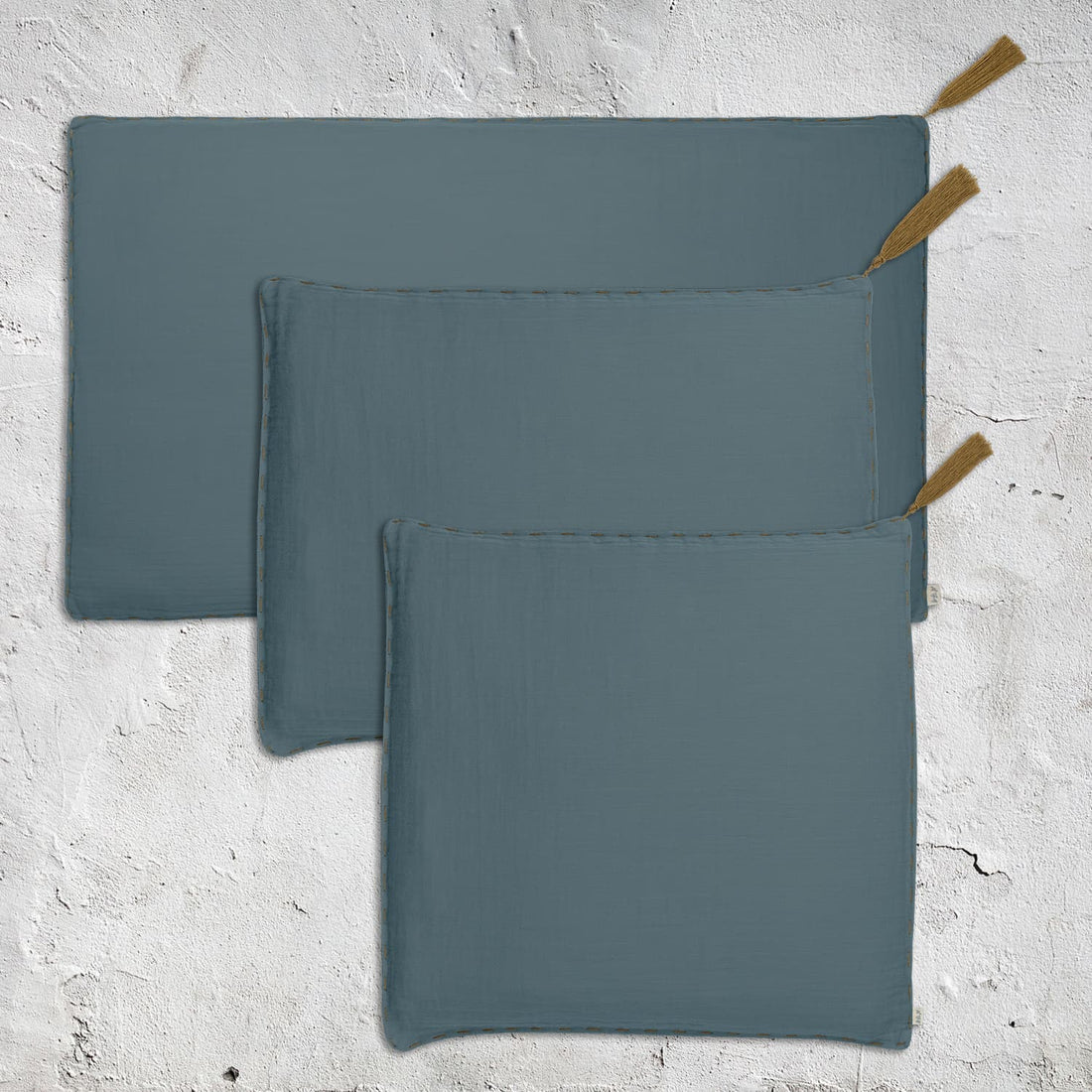 Numero 74 Cushion Cover Plain With Padding Cushion Ice Blue