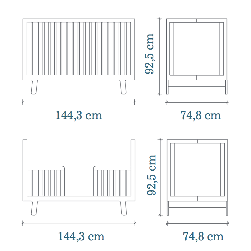 Oeuf Sparrow Crib Birch