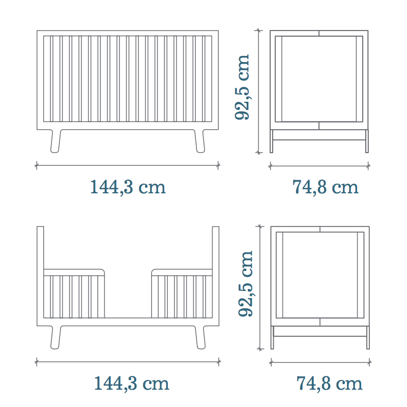 Oeuf Sparrow Crib White (Pre-Order; Est. Delivery in 2-3 Months)