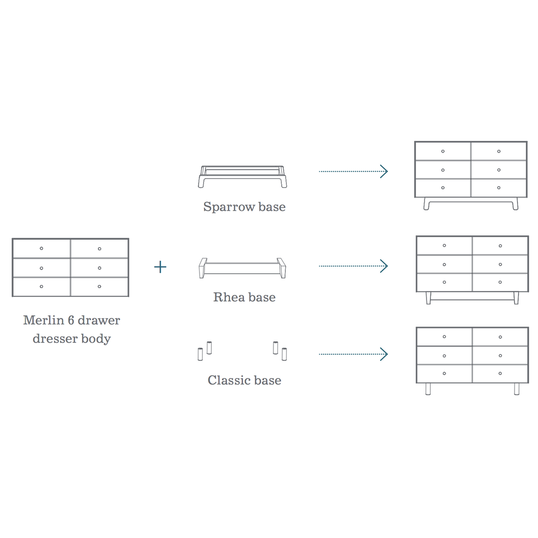 Oeuf Merlin 6 Drawer Dresser Birch