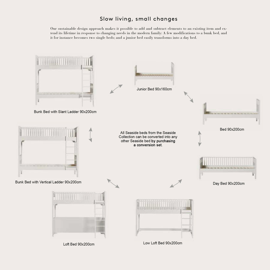 Oliver Furniture Seaside Bunk Bed with Slant Ladder (Pre-Order; Est. Delivery in 2-3 Months)