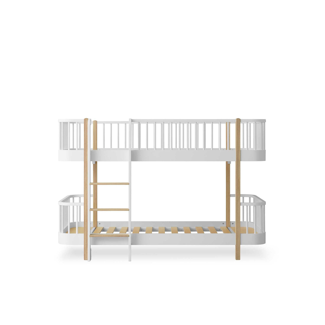 Oliver Furniture Wood Original Low Bunk Bed White/Oak (Pre-Order; Est. Delivery in 6-10 Weeks)