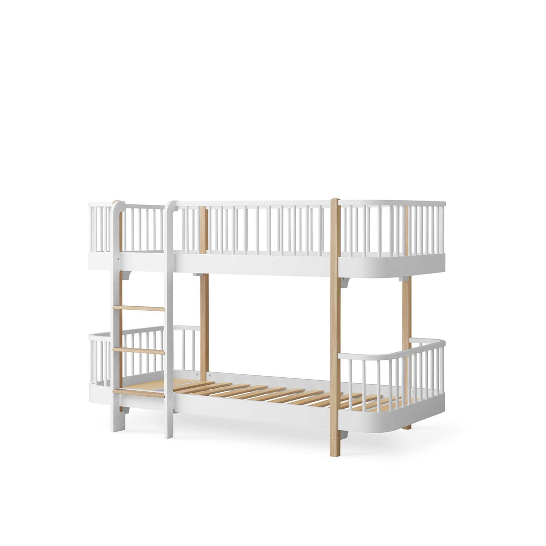 Oliver Furniture Wood Original Low Bunk Bed White/Oak (Pre-Order; Est. Delivery in 6-10 Weeks)