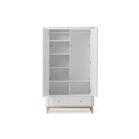 Oliver Furniture Wood Wardrobe 2 Doors White/Oak