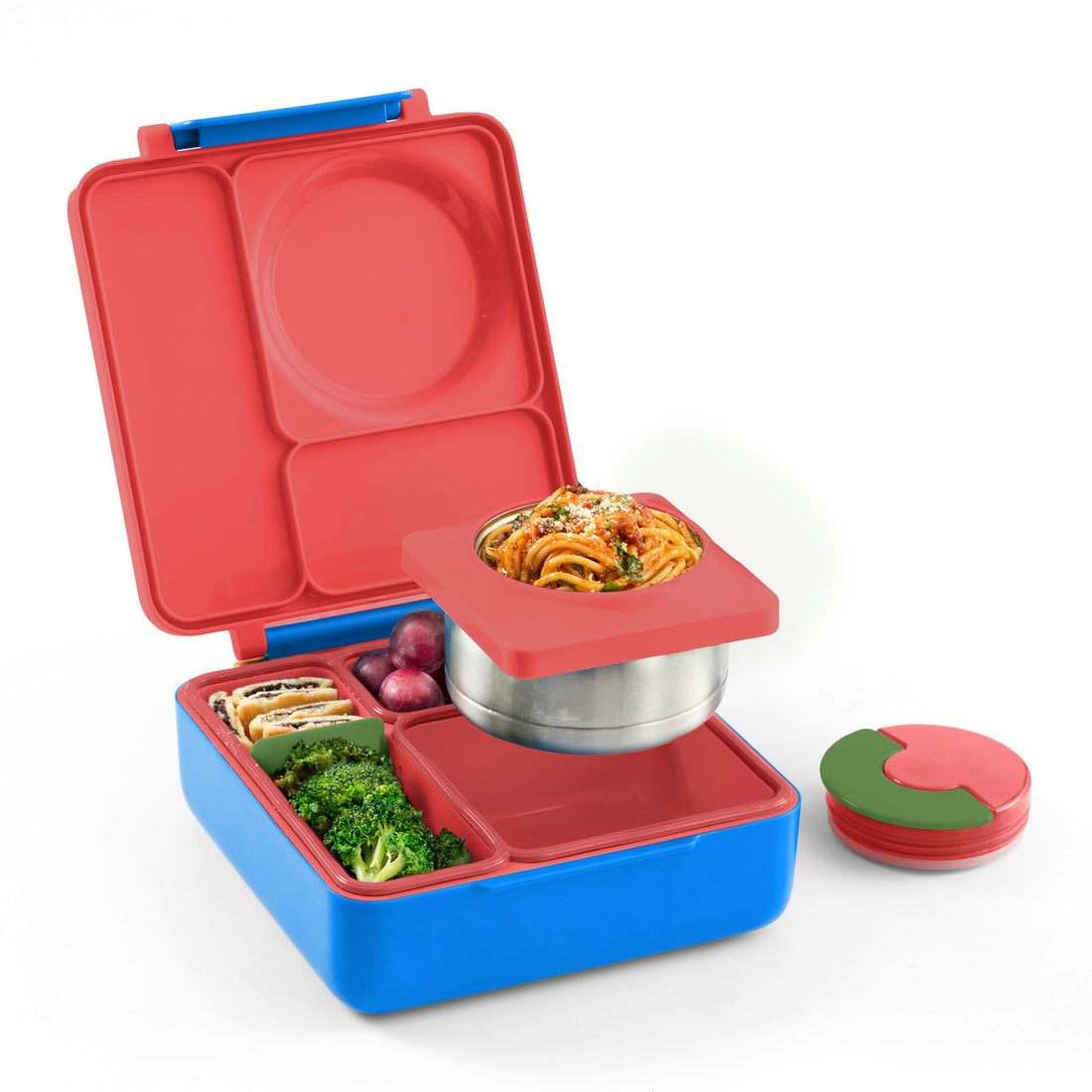 OmieBox Insulated Hot & Cold Bento Box V2 - Scooter Red