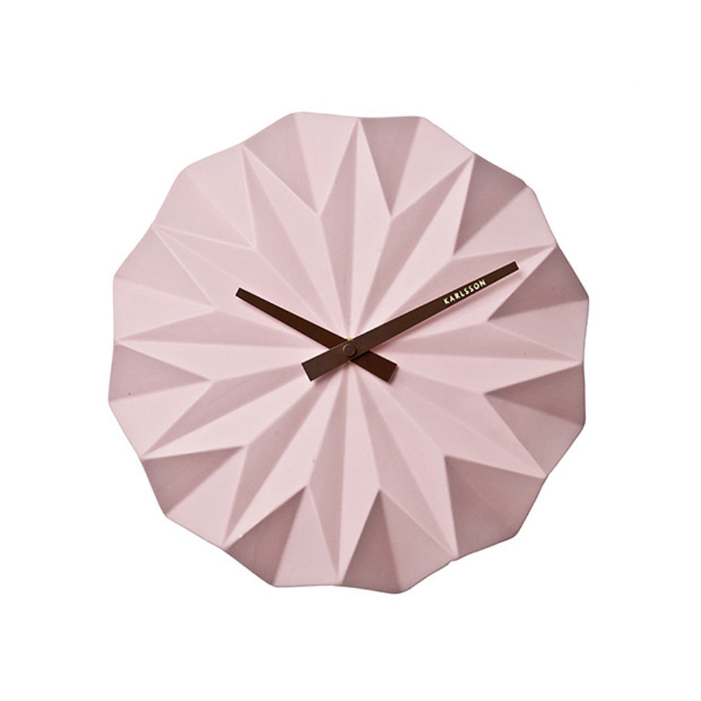 present-time-wall-clock-origami-ceramic-matt-soft-pink- (1)