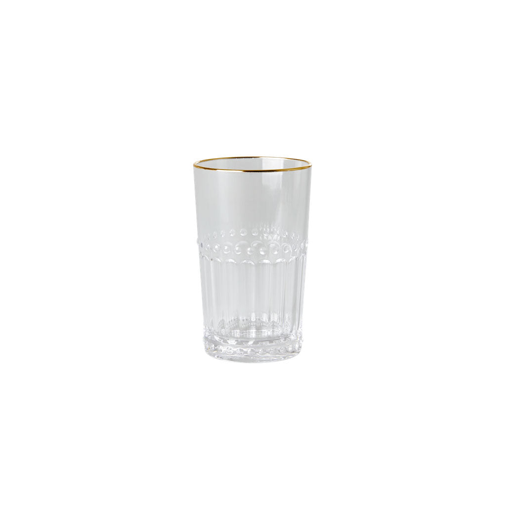 rice-dk-acrylic-tumbler-in-clear-with-gold-edge-small-250-ml-rice-hsglc-sgow-01