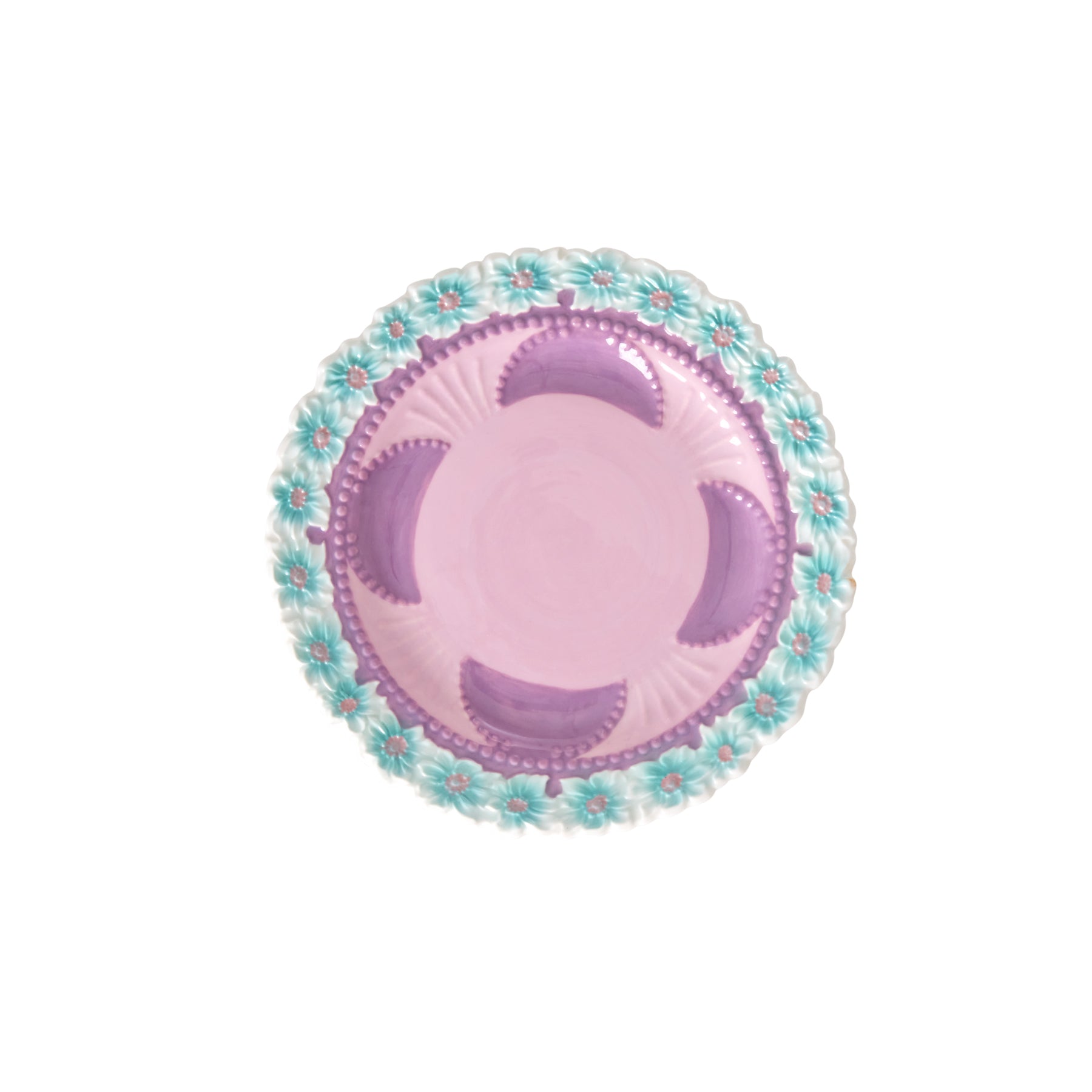 rice-dk-ceramic-cake-plate-with-embossed-flower-design-lavender-rice-cecpl-eml-