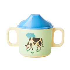 rice-dk-melamine-2-handle-baby-cup-with-blue-farm-print-rice-babcu-2hfarb-