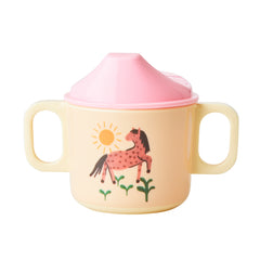 rice-dk-melamine-2-handle-baby-cup-with-soft-pink-farm-print-rice-babcu-2hfari-