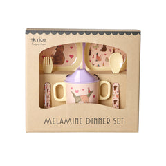 rice-dk-melamine-baby-dinner-set-in-gift-box-animal-lavender-print-4-pcs-rice-babox-4zanil-