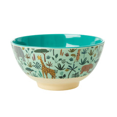 rice-dk-melamine-bowl-with-green-all-over-jungle-animals-print-two-tone-medium-rice-melbw-alg-01
