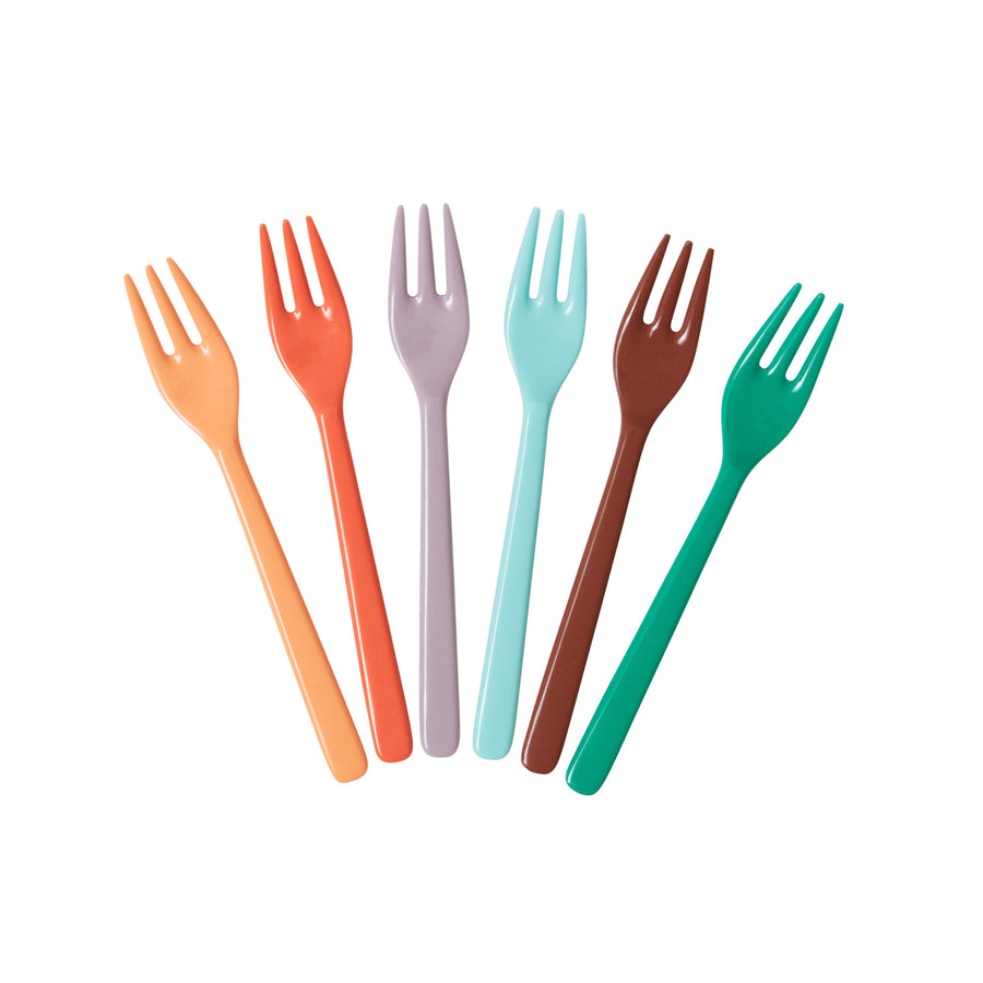 rice-dk-melamine-cake-forks-in-assorted-follow-the-call-of-the-disco-ball-colors-rice-mesfo-6zaw21-01