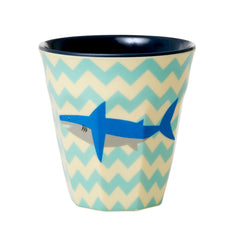 rice-dk-melamine-cup-with-shark-print-two-tone-medium-rice-melcu-sha-